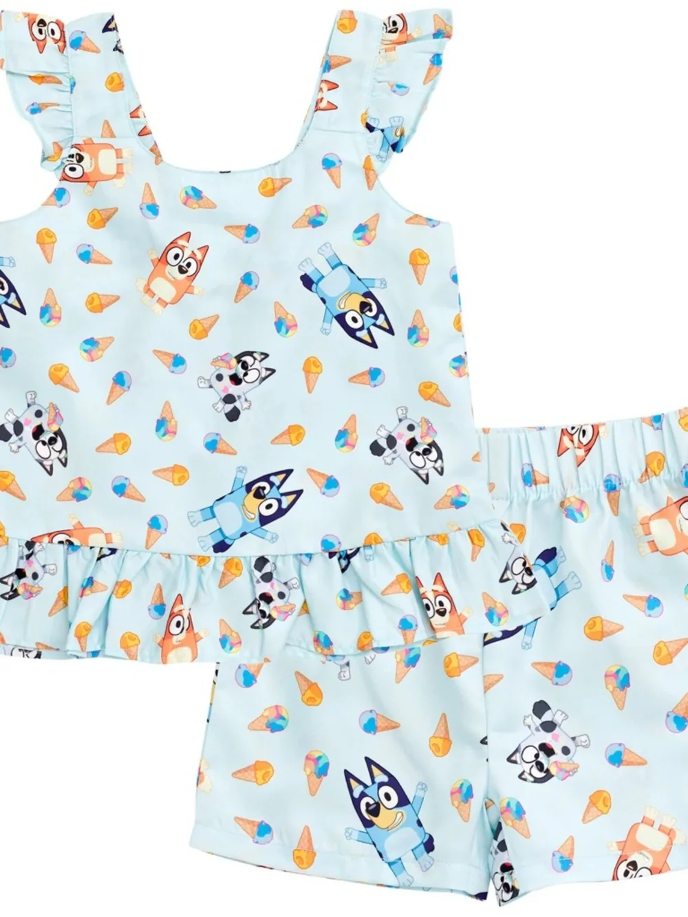 Bluey Bingo Matching Family Tank Top & Shorts Outfit Set Size 3T